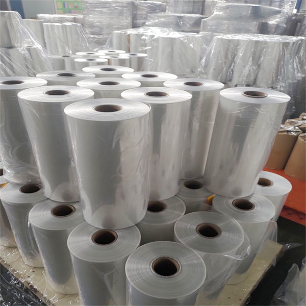Maoin Laghdaigh den scoth 12μM 15μM 19μM 25μM 30μM POF Scannán Retractable Polyolefin Shrink Rolla Scannán Don Snáithe